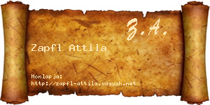 Zapfl Attila névjegykártya